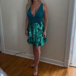 Diamond green dress
